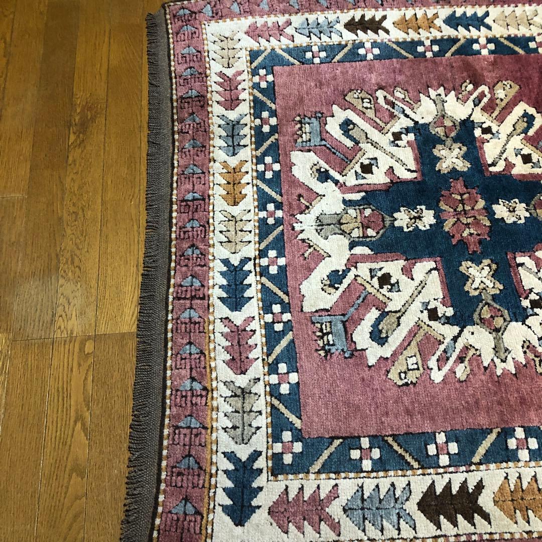 カザックラグ　カラバン地方のアンティークラグ