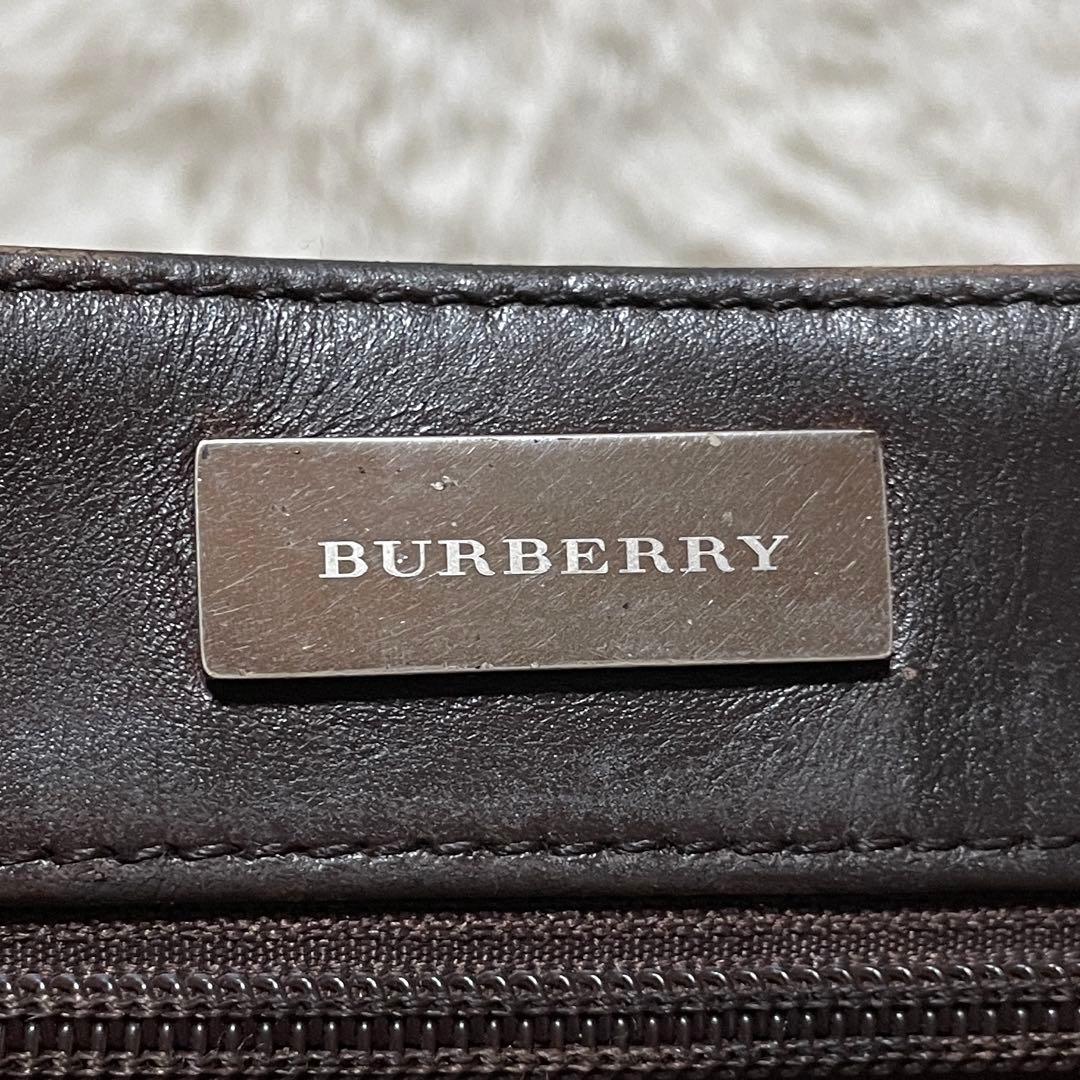 【良品】Burberry バーバリー　ショルダーバッグ　ノバチェック　キャンバス