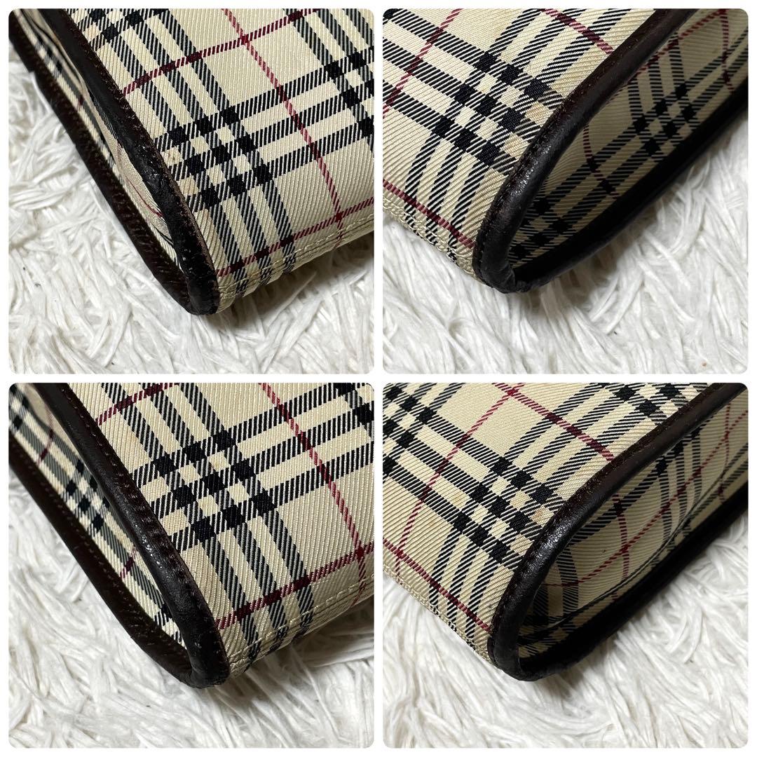 【良品】Burberry バーバリー　ショルダーバッグ　ノバチェック　キャンバス