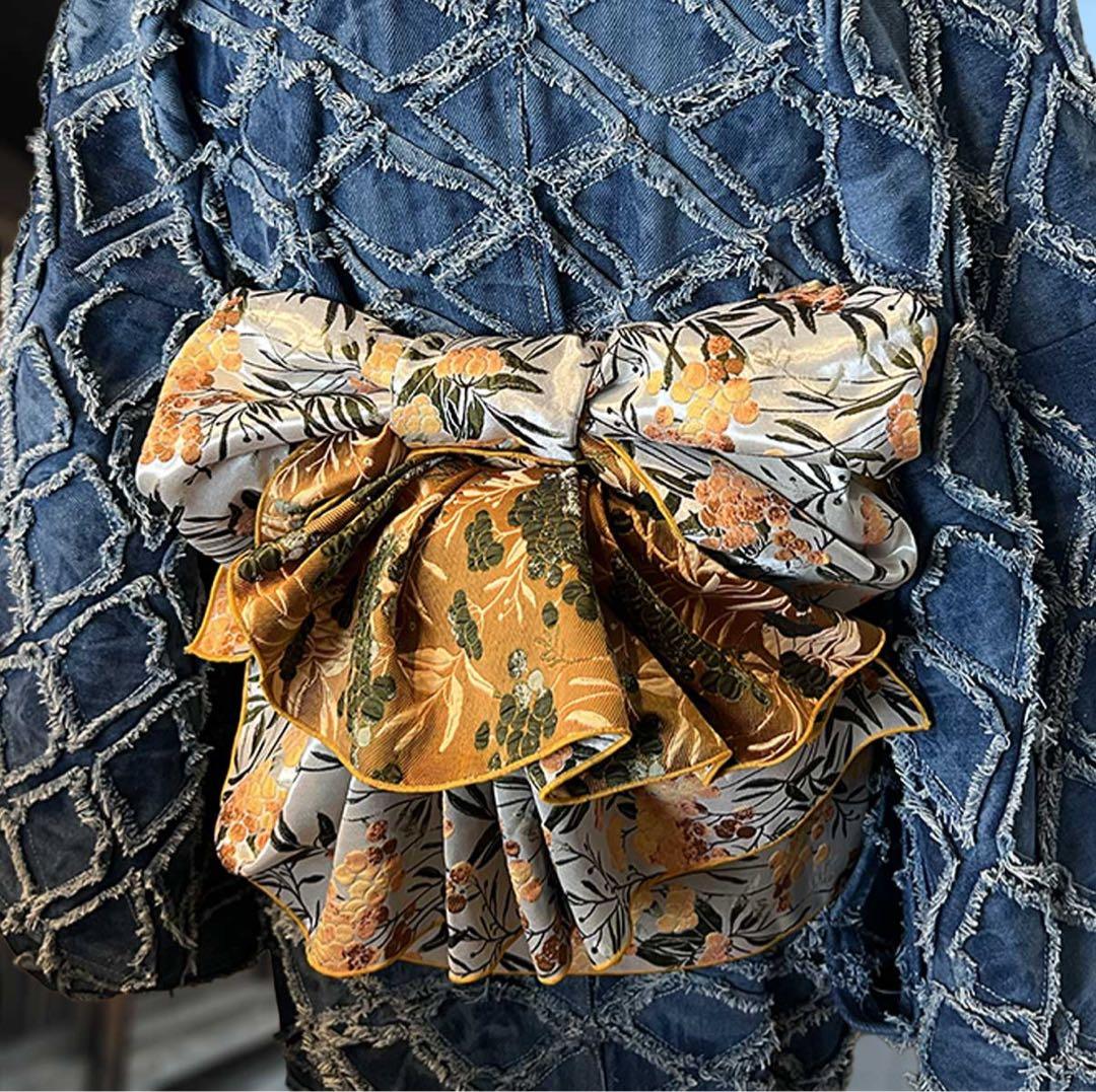 大人 兵児帯 オレンジの実　プレゼントにも人気です♪