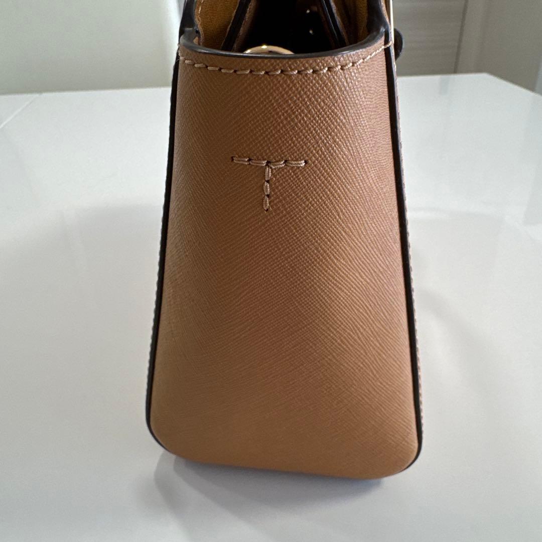 美品　サフィアーノ　ベージュ　ゴールド　ミニバッグ　ショルダーバッグとしても