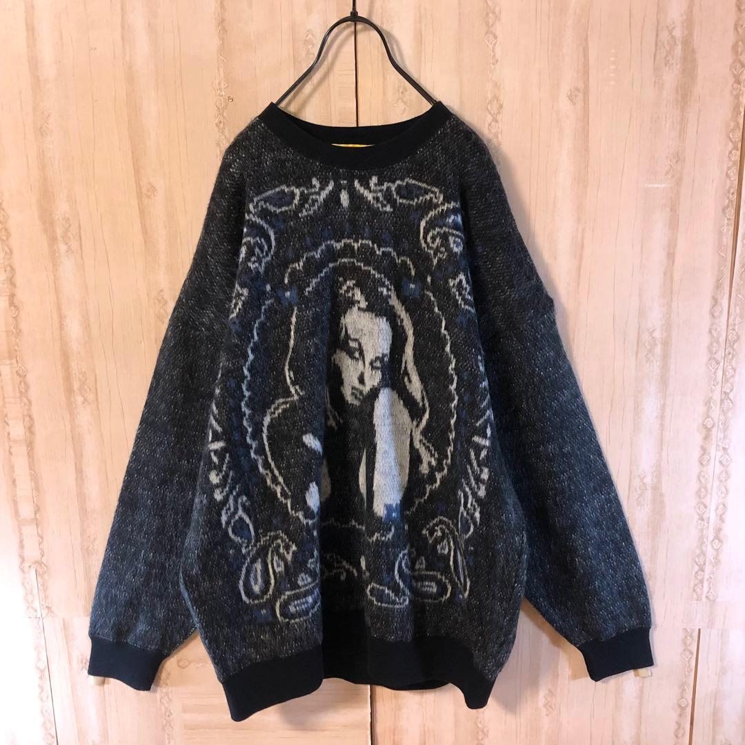 ヒステリックグラマー ニット セーター ビックヒスガールズロゴ　両面ロゴ入り