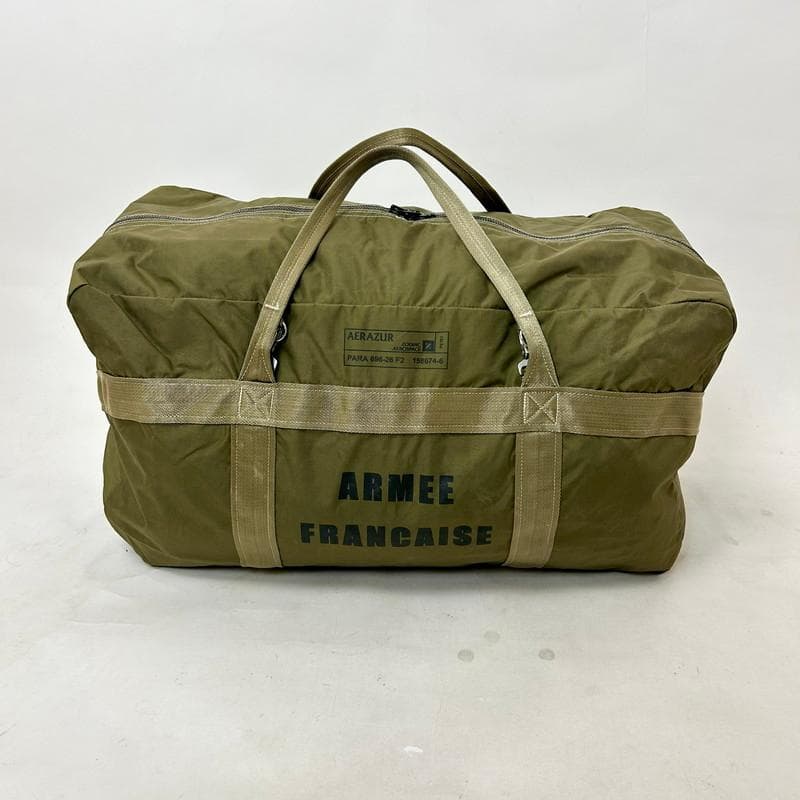 【希少】フランス軍 AERAZUR パラシュートバッグ 65L 金属製ジッパー