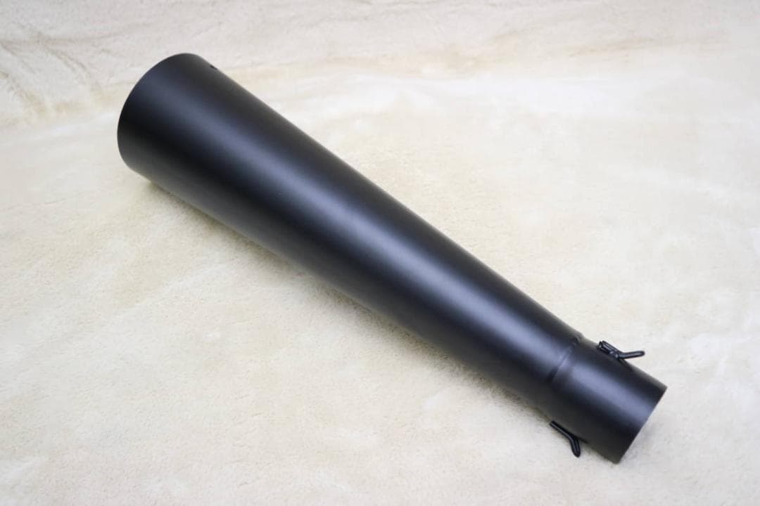 ブラック　メガホン　インナーサイレンサー付５０．８/ラッパ 爆音 スチール