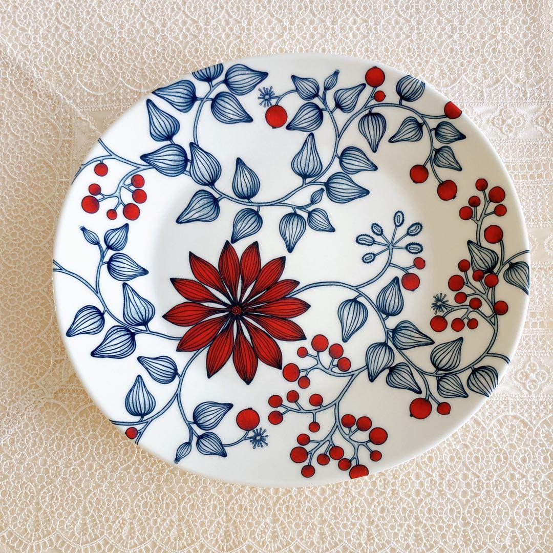 【未使用】アラビア ルノ フロストベリー 25cmオーバルプレート3枚 季節限定