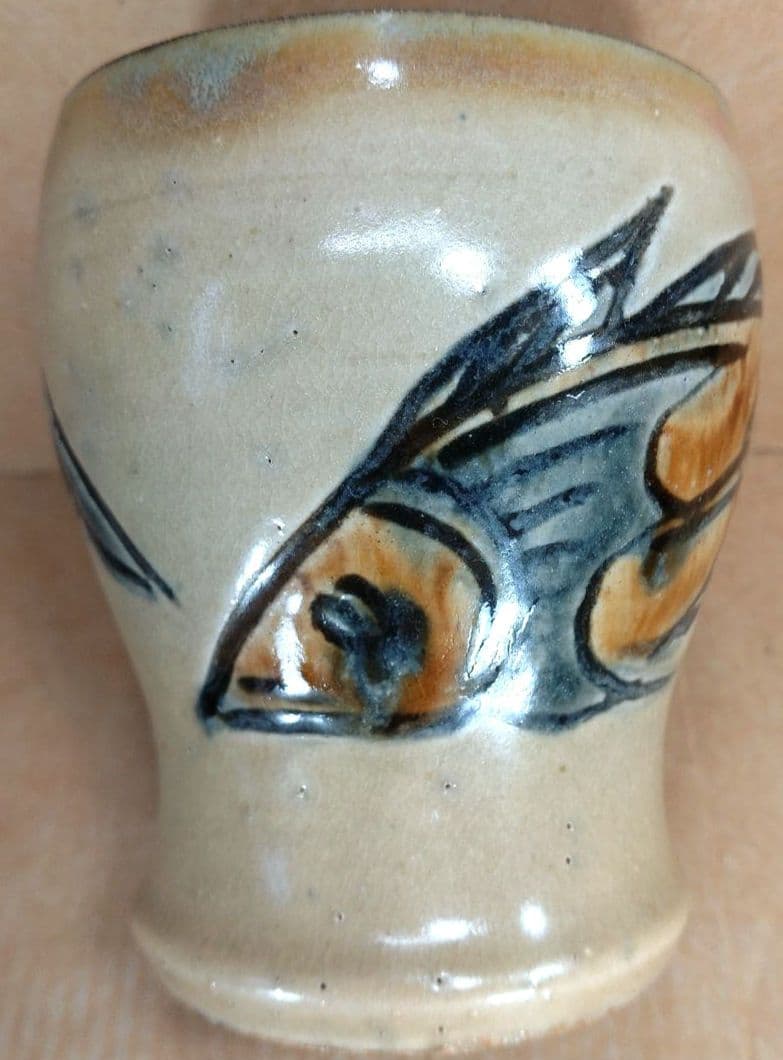 【本物保証】人間国宝 金城次郎 ゴブレット 栞 共箱 美品 やちむん 壷屋焼