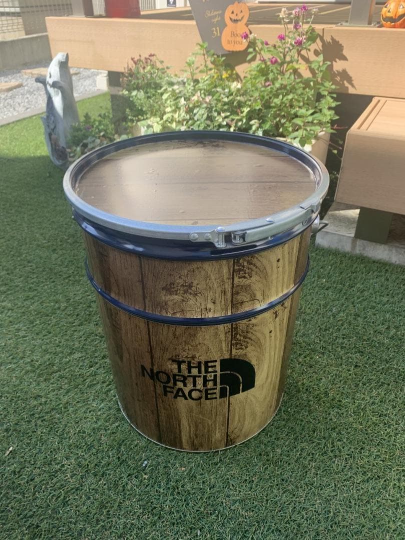 【２セット】　オープンペール缶 20L　キャンプ　薪入れ　テーブルチェア　焚火缶