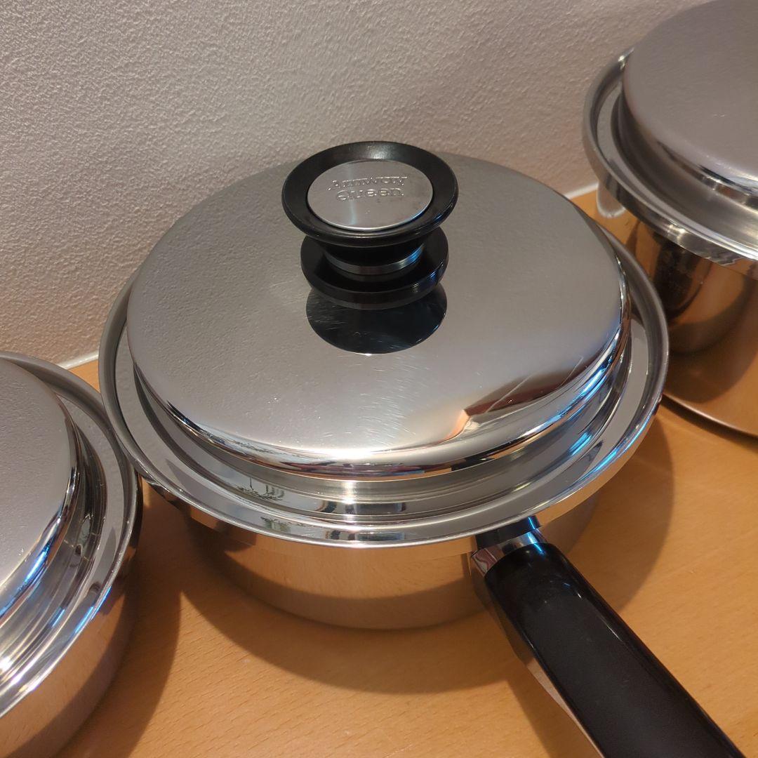 【みおんま】アムウェイ大中小ソースパン　ステンレス片手鍋3個セット