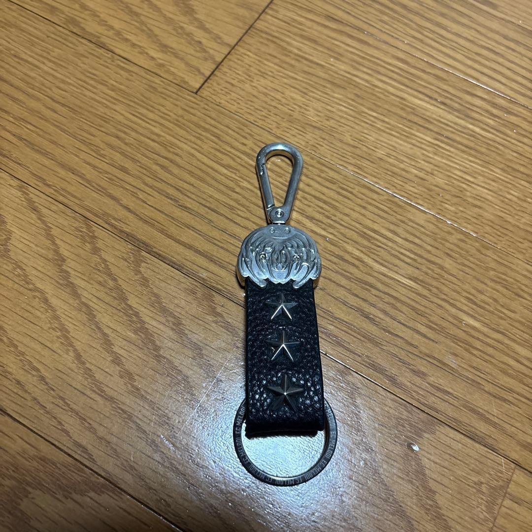 EC Melodi ブラックレザーキーホルダー