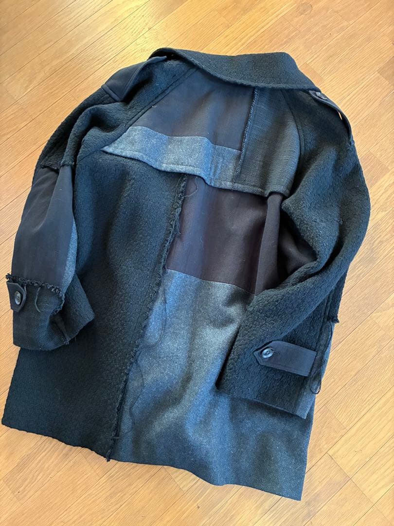 Y's ワイズ　パッチワーク再構築￼ピーコート サイズ2