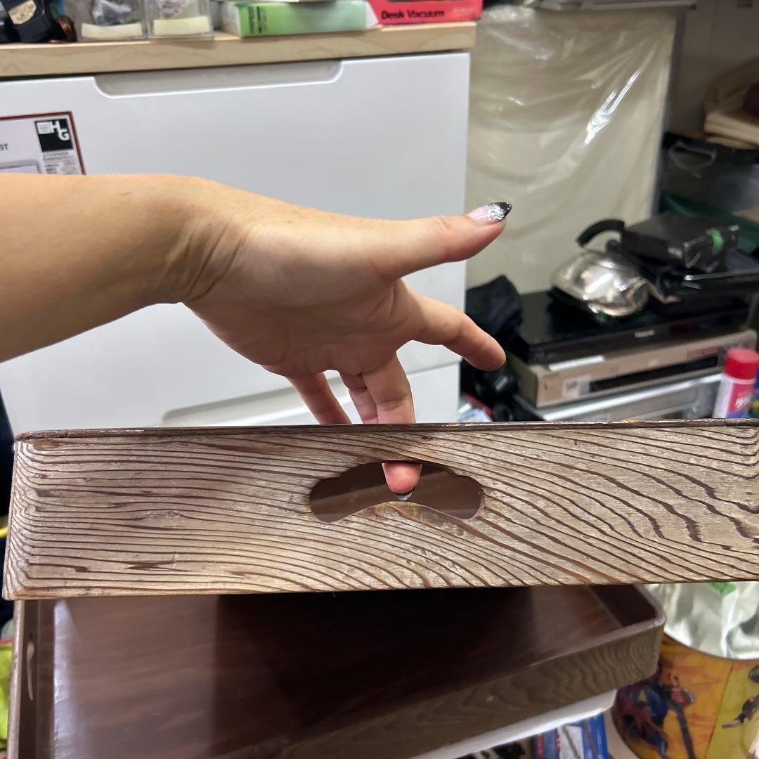 乱箱 欅 乱れ箱 衣裳盆 衣装盆 浴衣入れ 昭和レトロ　　2個セット