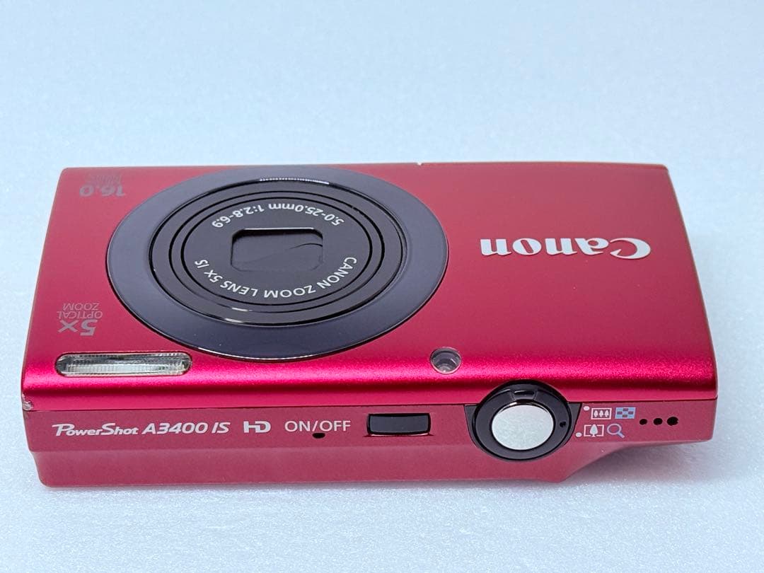 Canon PowerShot A3400 IS レッド 動作＆タッチ良好