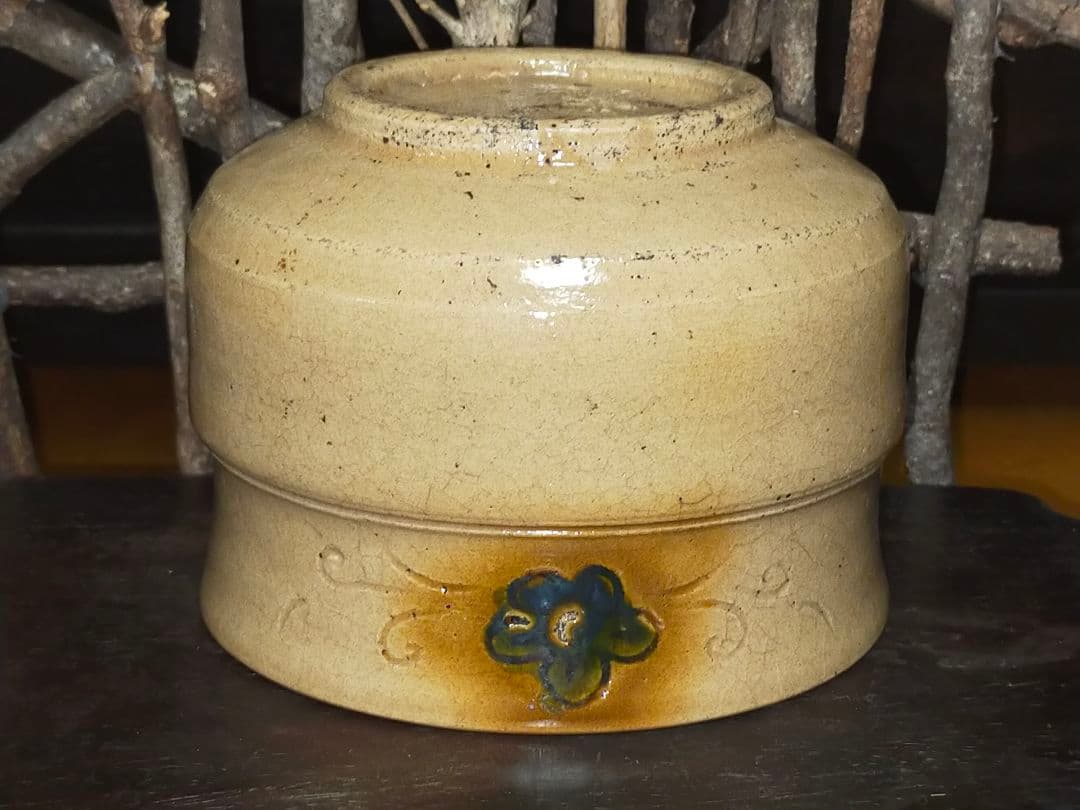 ♥値下げ！黄瀬戸　茶碗　平助　桐箱付き　美濃焼　骨董　古玩