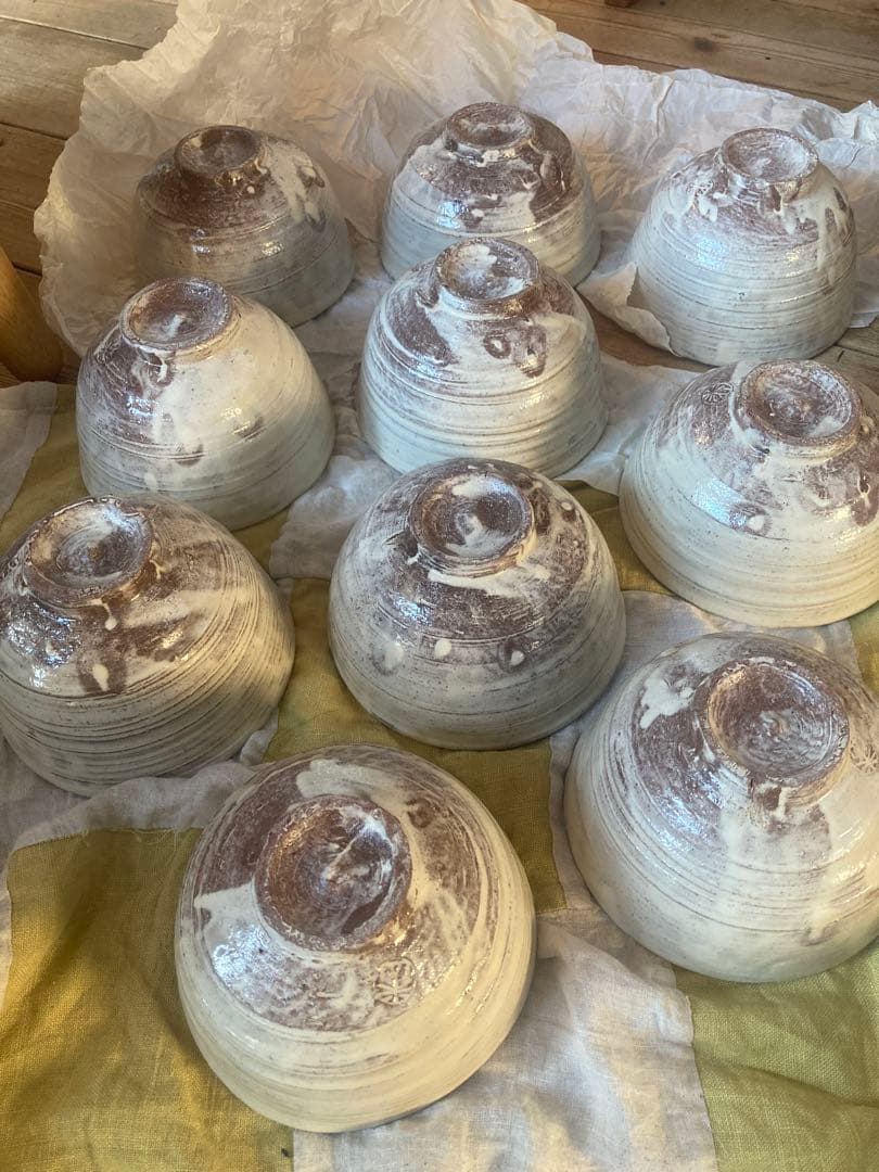 三島数茶碗　米山造　10客組