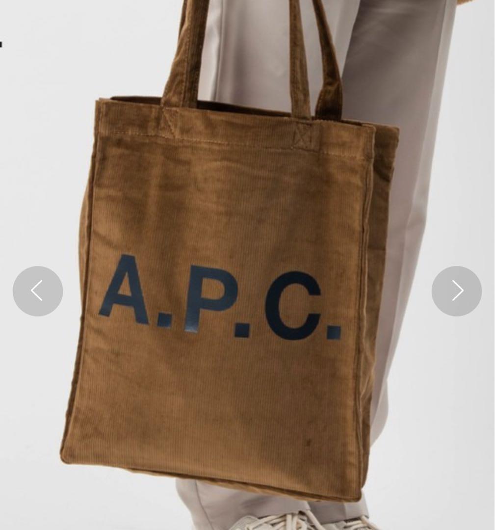 A.P.C. コーデュロイ トートバッグ ブラウン