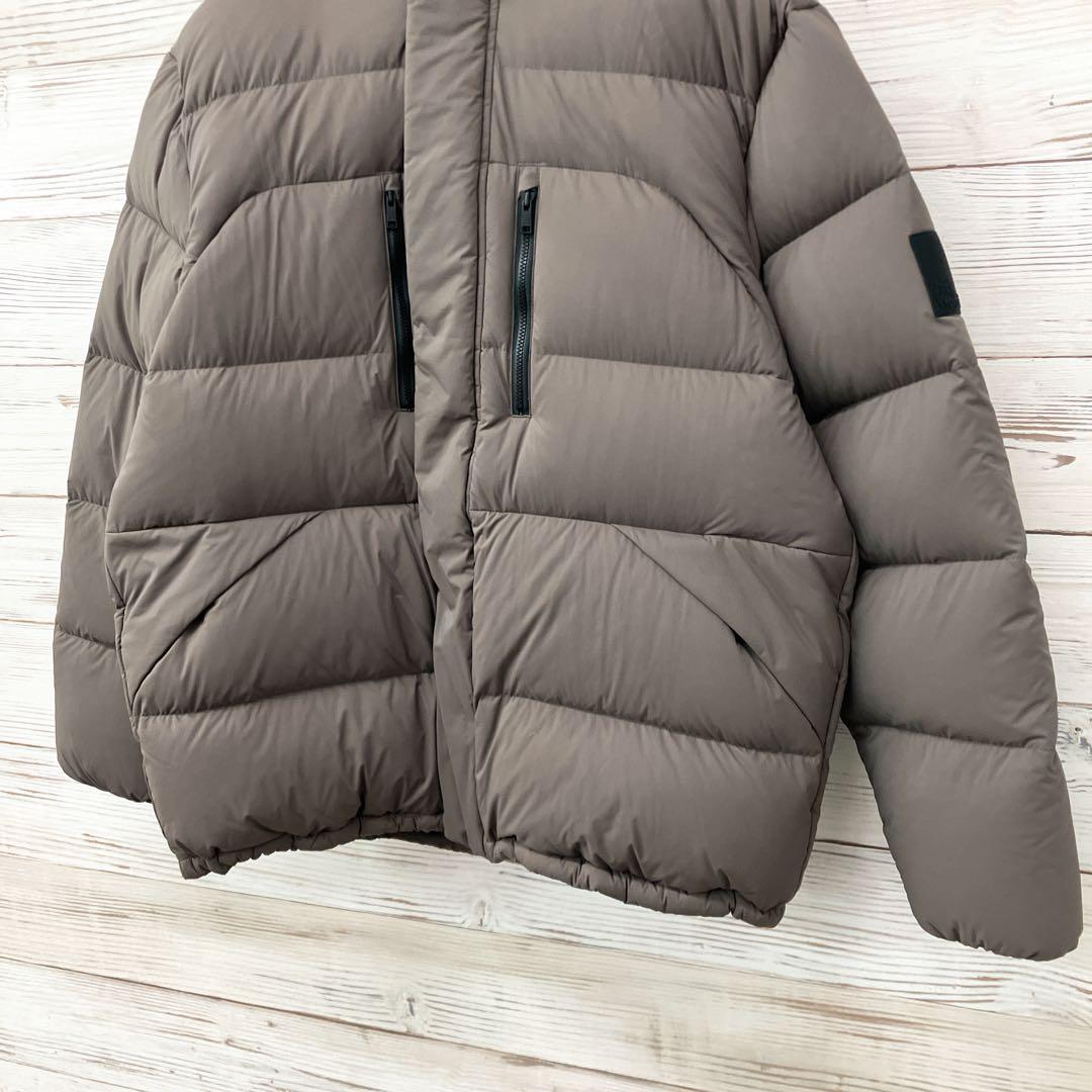 美品 ジャックウルフスキン ダウンジャケット ナイロン グレージュ L