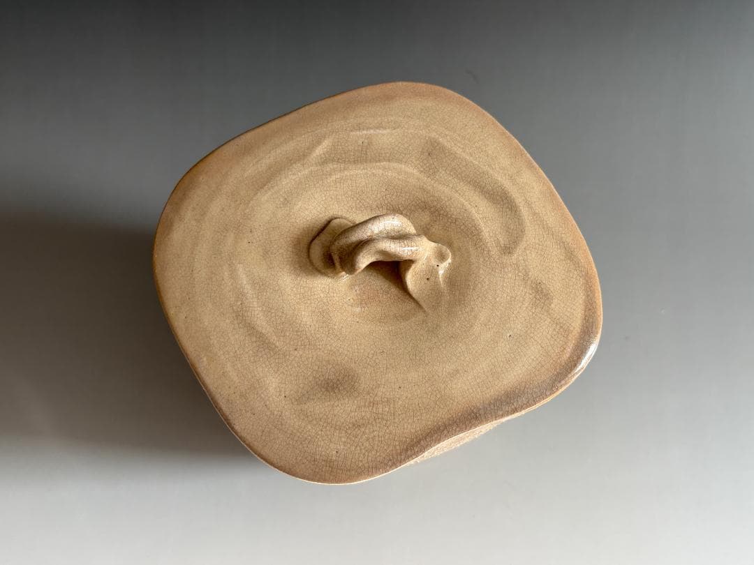 10代坂高麗左衛門　萩焼　縄暖簾　水指　茶道具