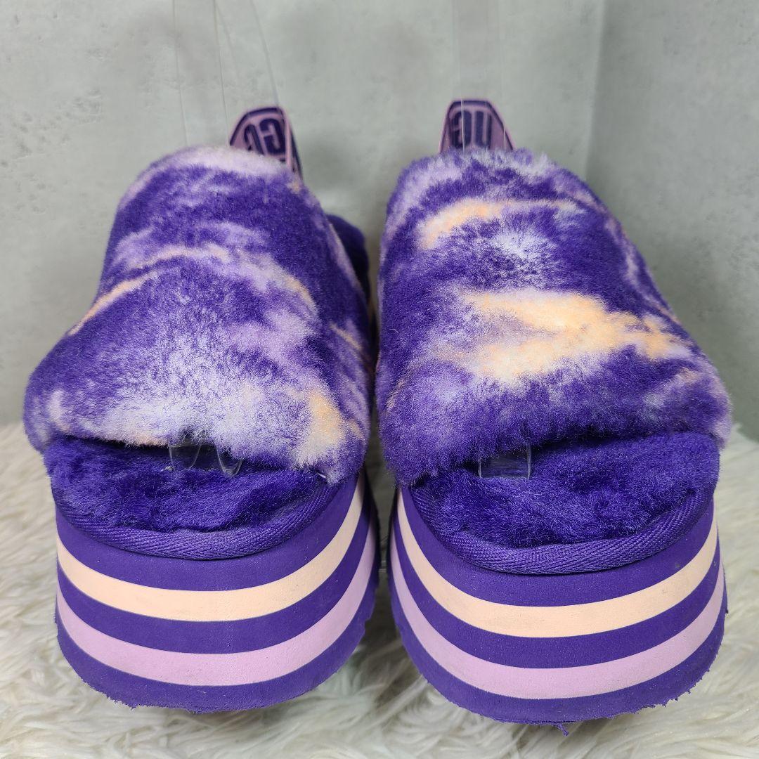 【アグ】Disco Marble Slide ヴァイオレットナイト　厚底サンダル