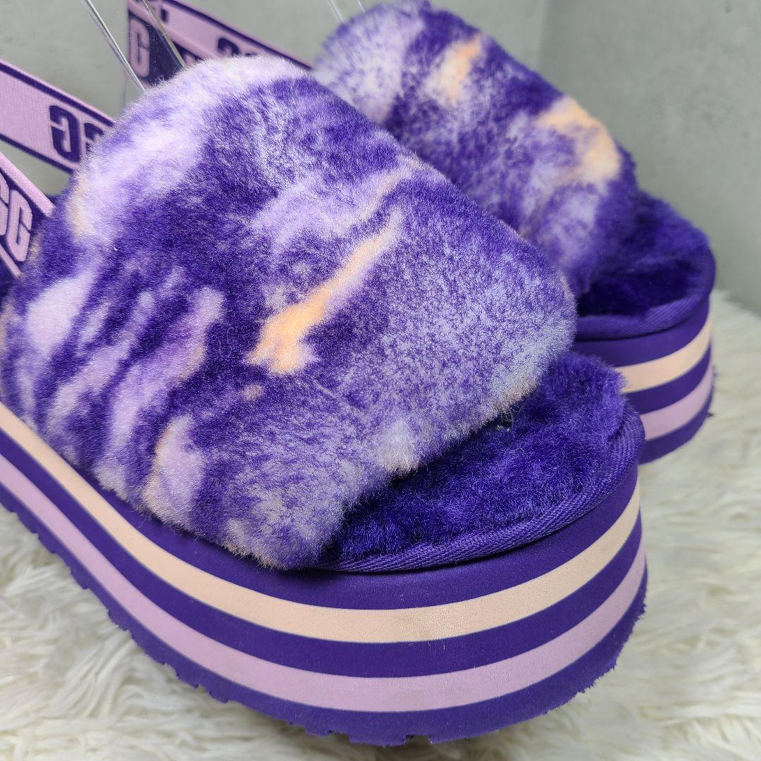 【アグ】Disco Marble Slide ヴァイオレットナイト　厚底サンダル