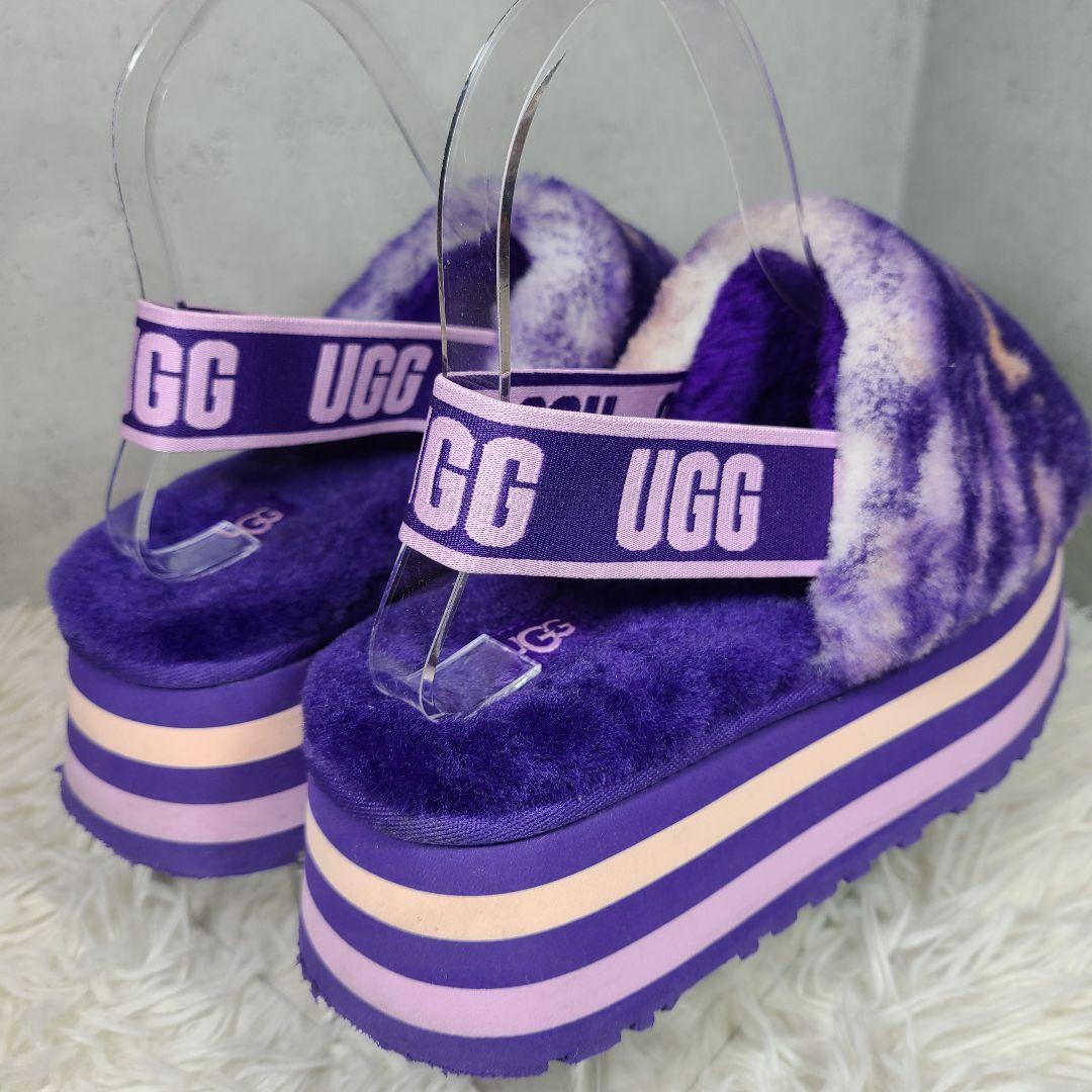 【アグ】Disco Marble Slide ヴァイオレットナイト　厚底サンダル