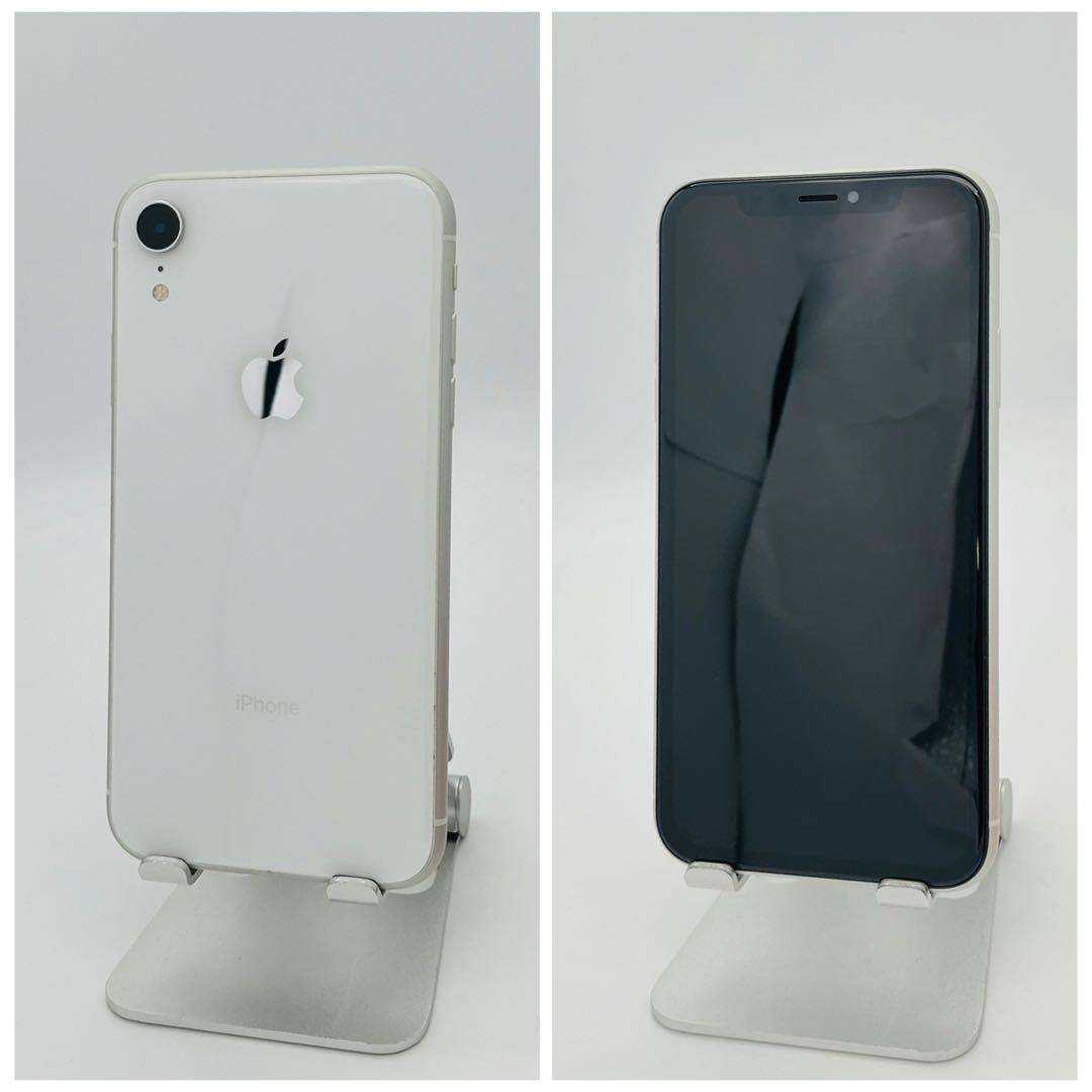 A 100% iPhone XR 64 GB SIMフリー ホワイト 本体