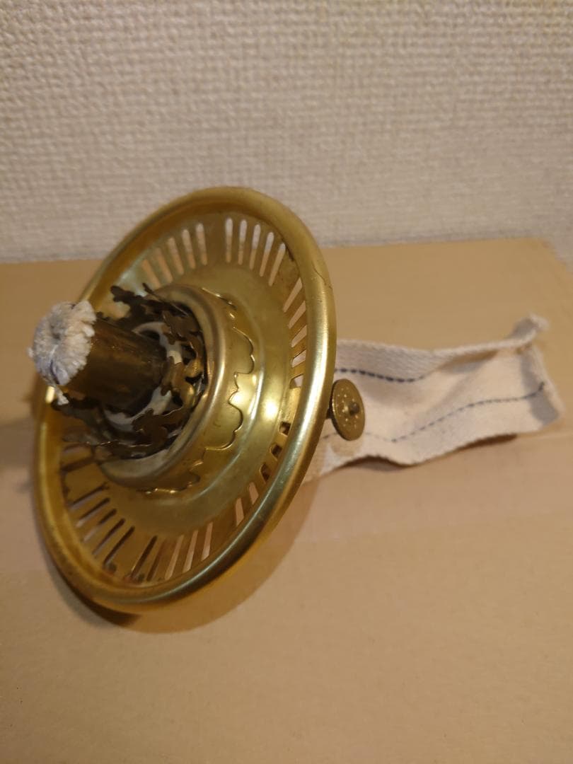 【超希少作】19世紀　オールドボヘミア　緑白被せガラス　カットガラス　硝子ランプ