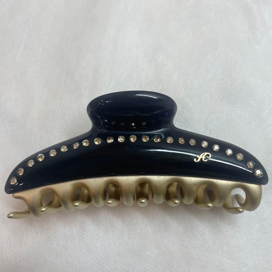 acca ヘアクリップ　ティアラクイーン ブラック/ゴールド 大 L