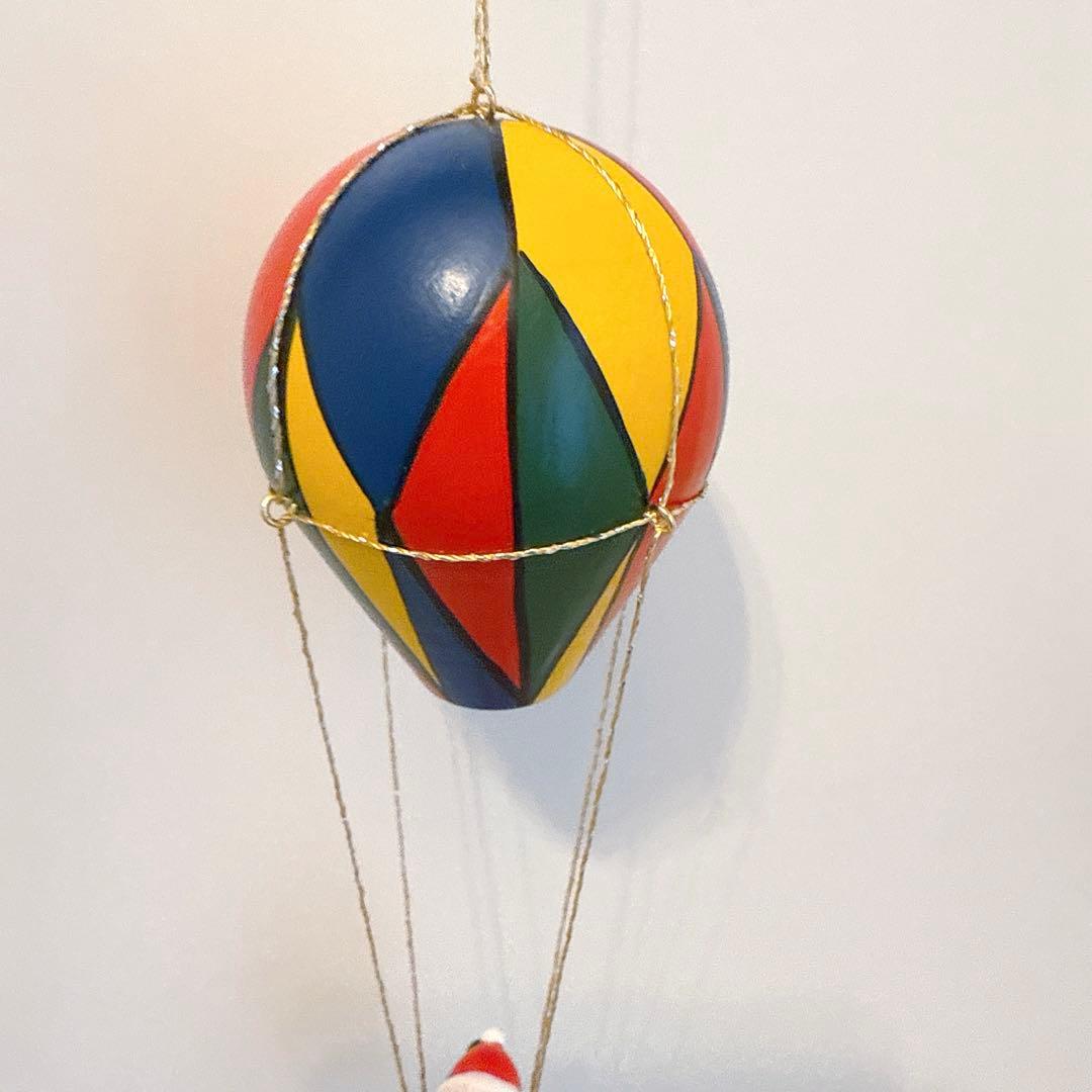 ドイツ　ケーテウォルファルト　クリスマスオーナメント 気球に乗ったサンタ