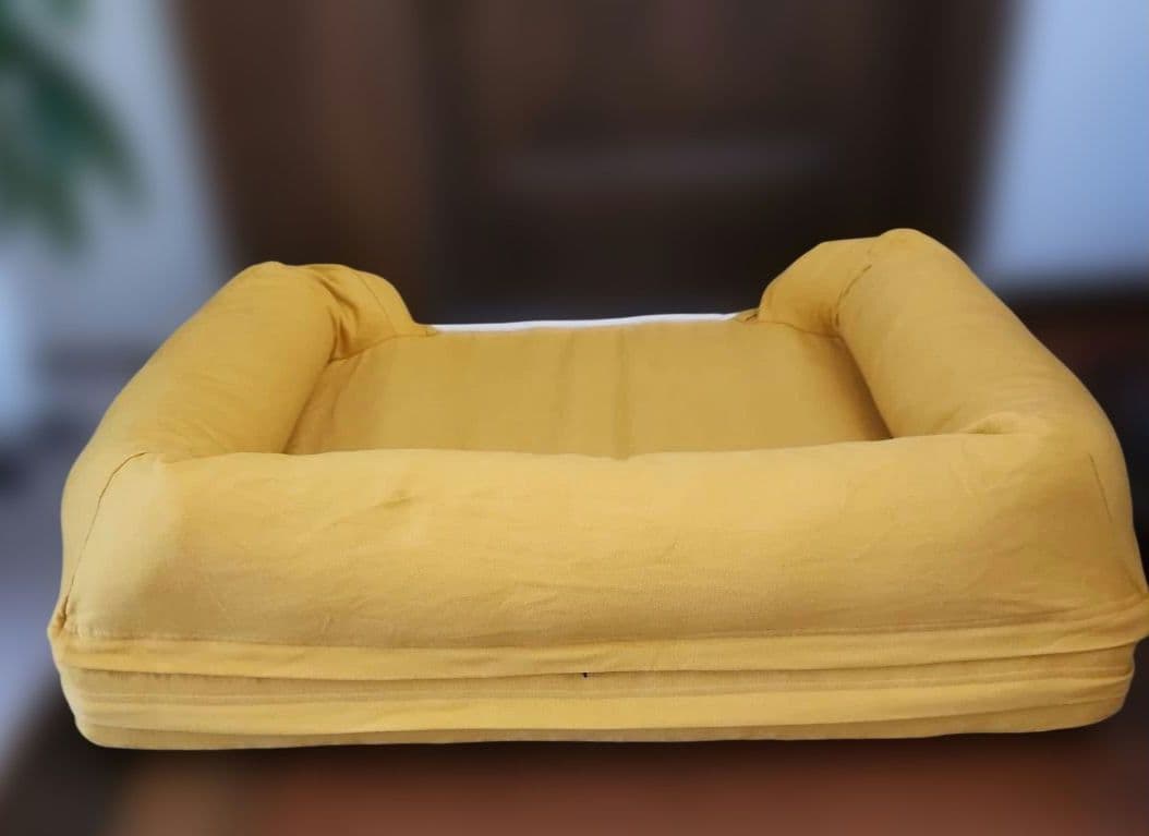 neDOGko マスタードイエロー 犬用ベッド クッション型 シニア用 Lサイズ