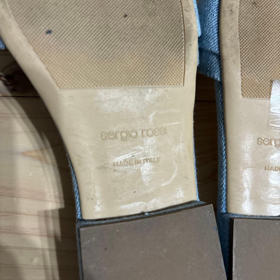 sergio rossi デニム ミュール