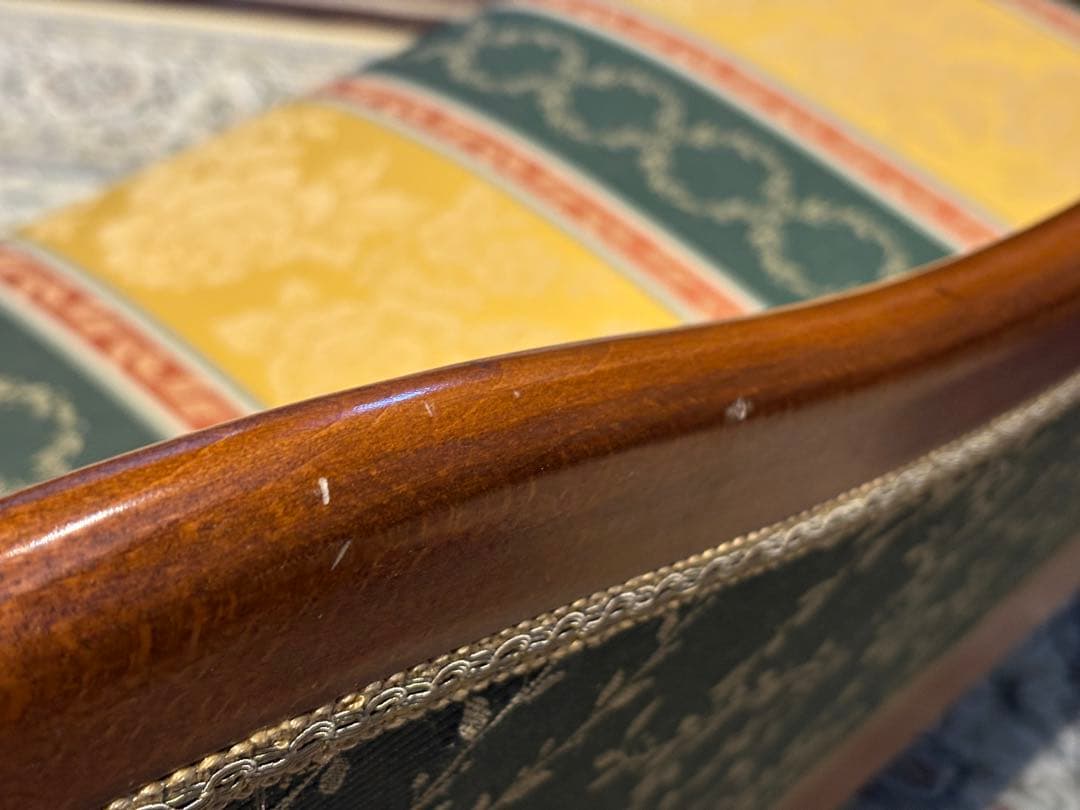 クラシック 2人掛けソファ 2Pソファ 猫脚 アンティーク ヴィンテージ nY