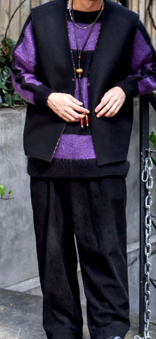 【希少 完売品】AMBERGLEAM アンバーグリーム リバーシブルウールベスト