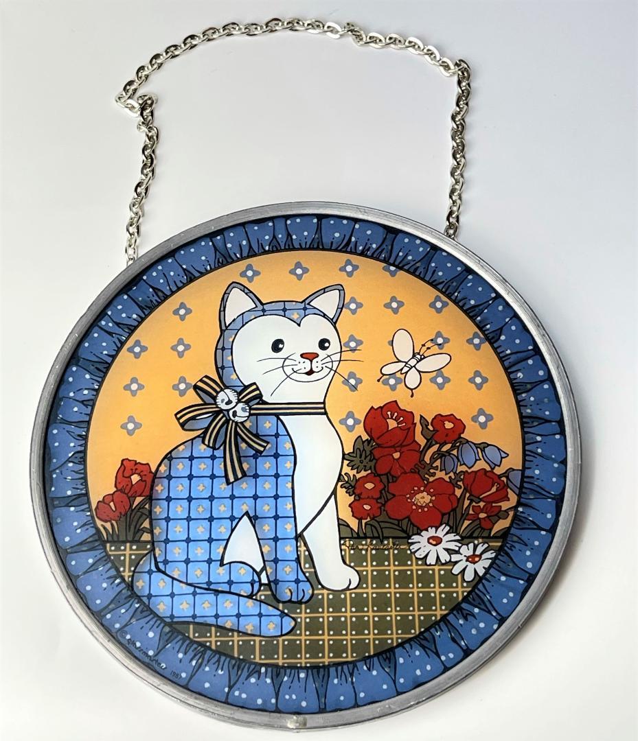 グラスマスターズ社 ステンドグラス 猫 大きなサイズ