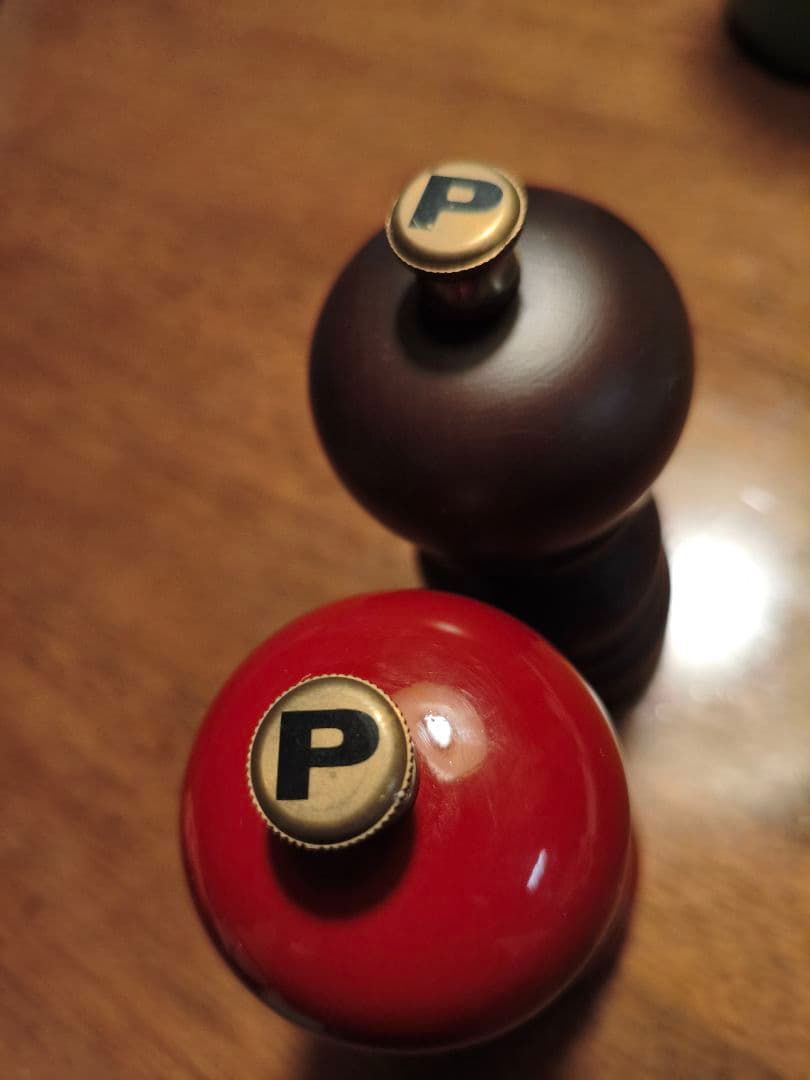 PEUGEOT ペッパーミル ダークブラウン レッド 2色セット