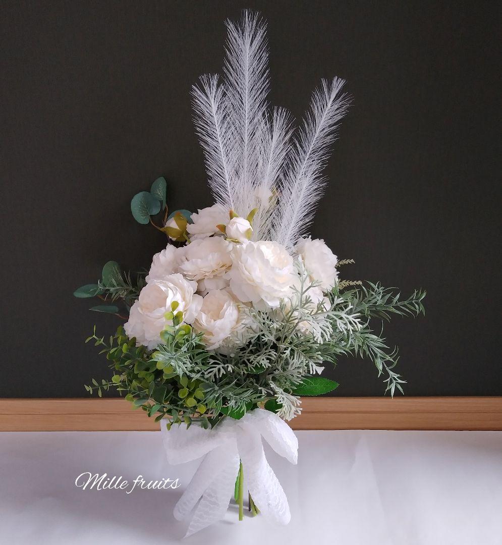 花束　ブライダル　海外ウェディング　ナチュラル　ガーデン　撮影　ローズ　バラ