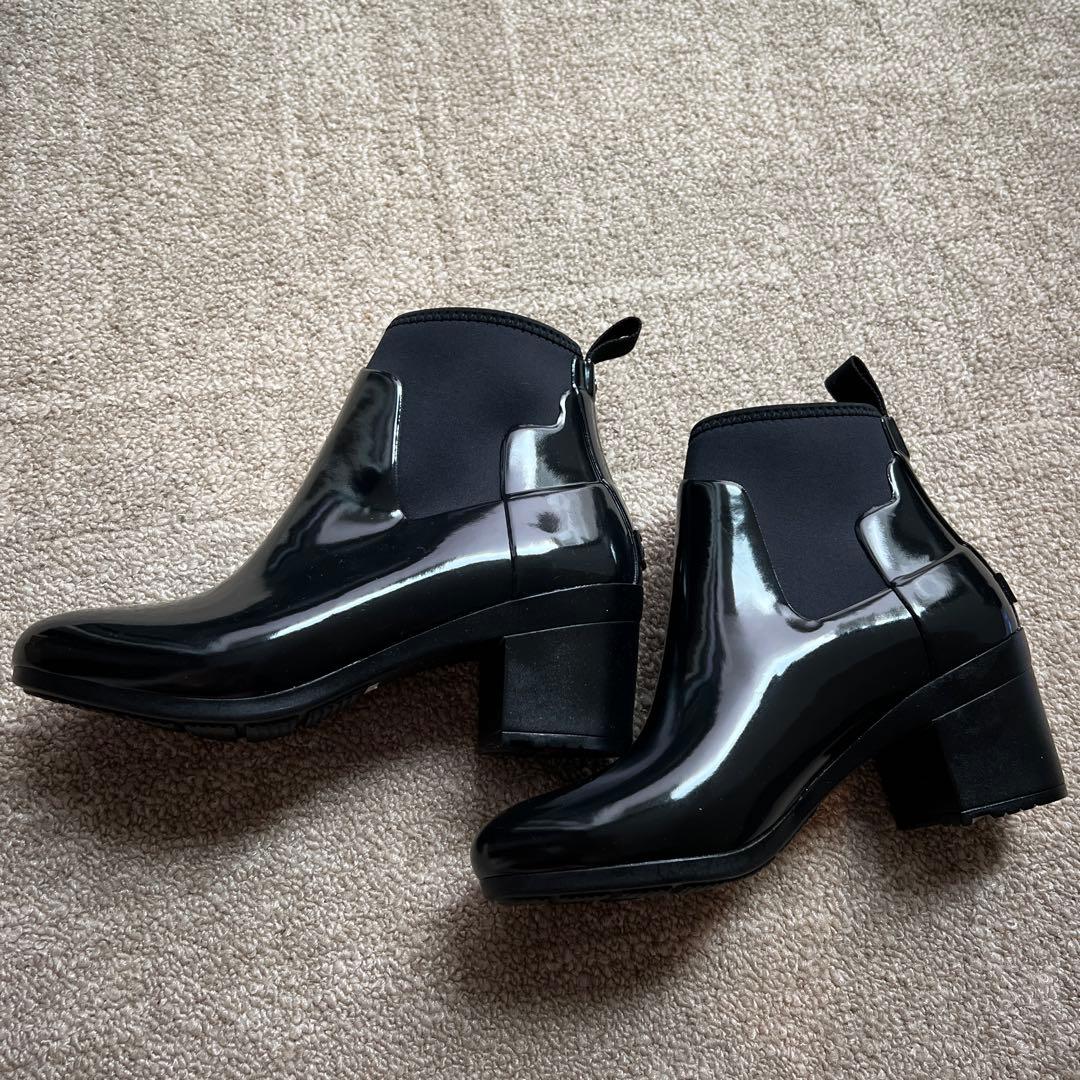 Hunter レインショートブーツ　ブラック