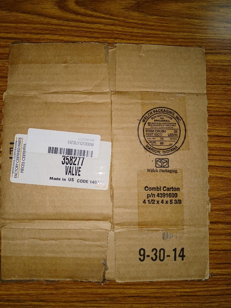 Whirlpool 358277 VALVE & 95405 BELT セット