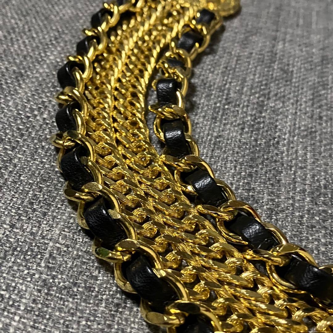 美品 J&R ジェイアンドアール チェーンベルト レザー ヴィンテージ