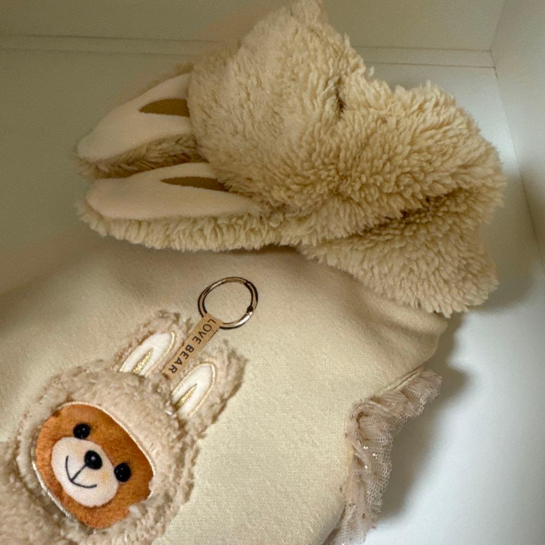 LOVE BEAR ウサギ耳付き犬服