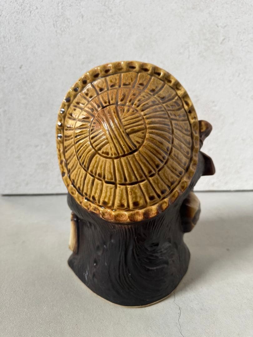 縁起物 たぬき 置物 陶器製 ペア 昭和レトロ 商売繁盛