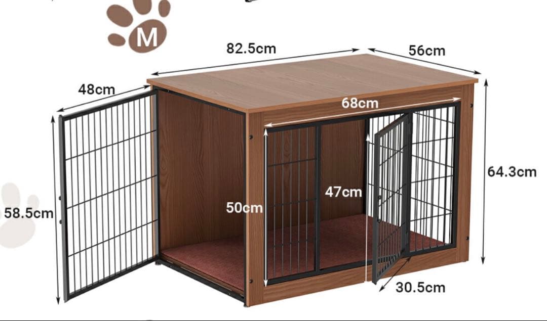 犬用ケージ ＊木製＊小型・中型犬用