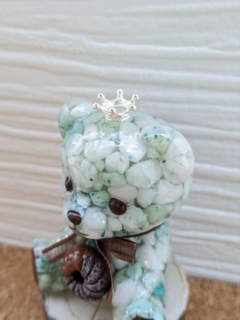 【つねりん】フェニックスストーンのくまちゃん形オルゴナイト☆他２点