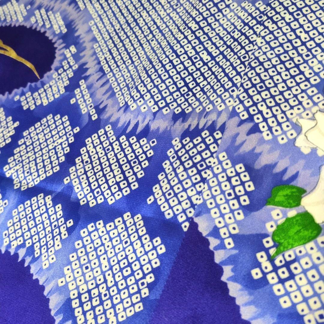 ムーミン様☆アイボリー花鳥と菊 振袖リメイクV開きワンピ*