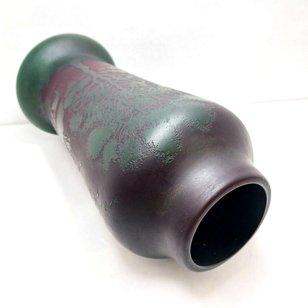 V225 1900年初期 J.B LEVEILLE作 湖水風景文花瓶 カメオ彫