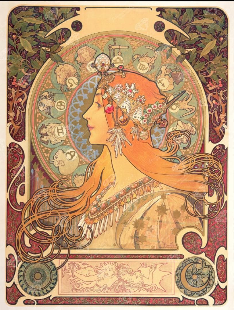 【匿名配送】ダイヤモンドアートクラブ（ DAC）ダイヤモンドアート　ミュシャ