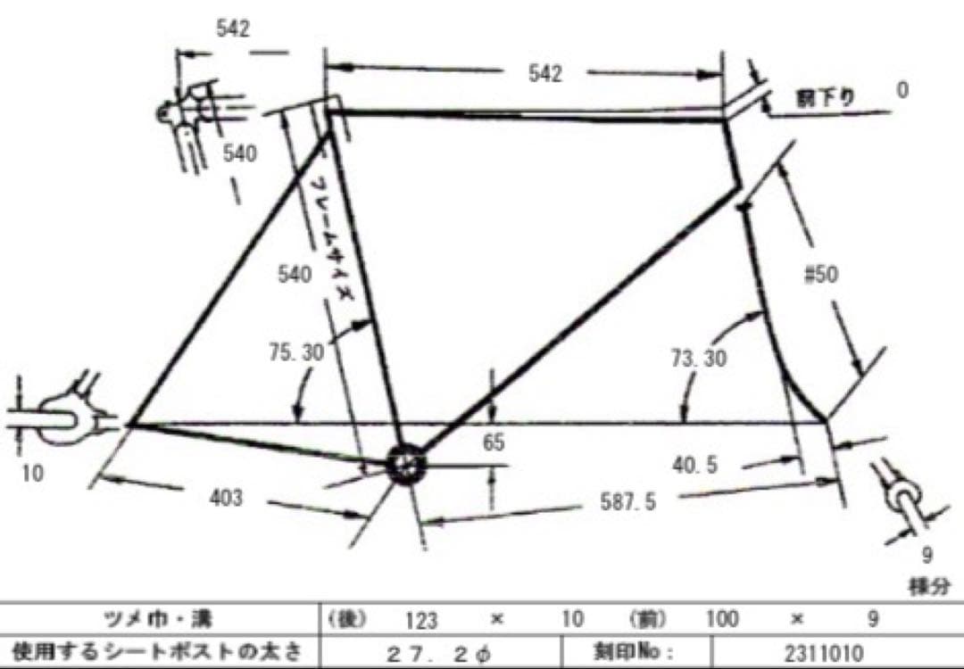 BRIDGESTONE ピストフレーム 競輪　NJS
