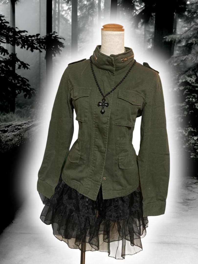 00s当時物ミリタリーy2k平成ギャルカーキフェアリーグランジロックNANA古着