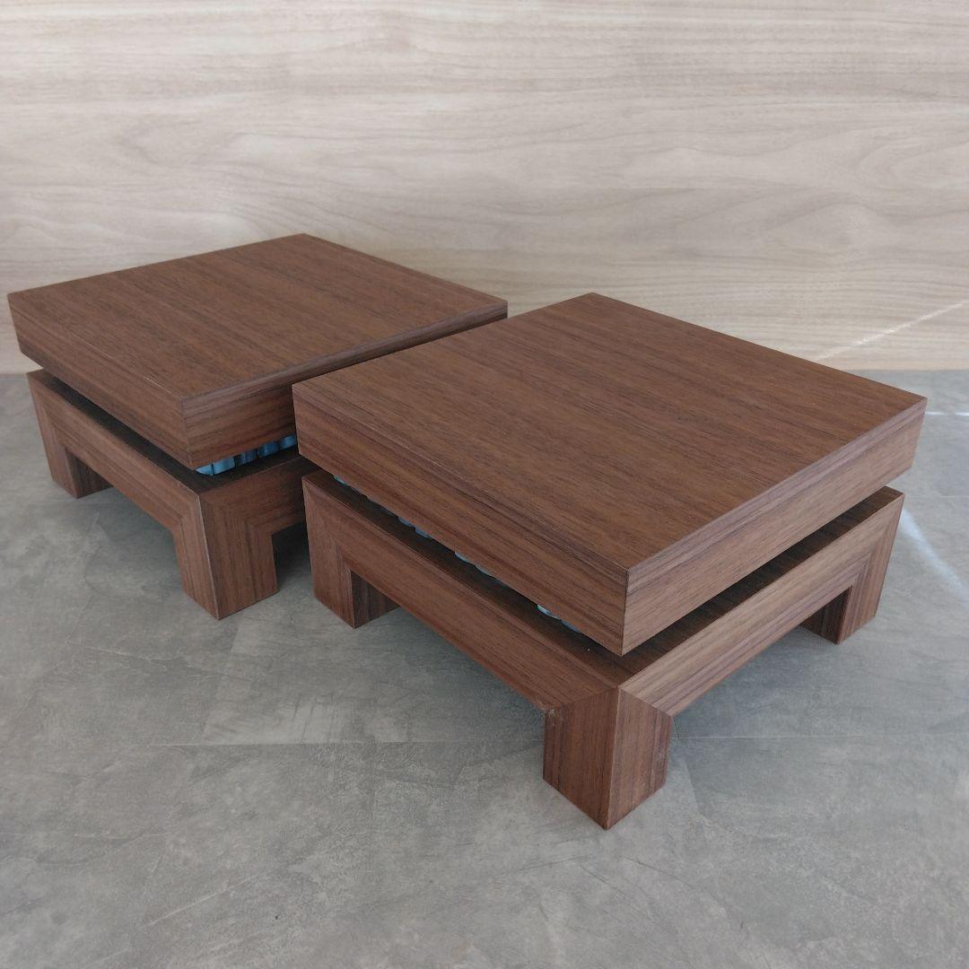 木製スピーカースタンド一対　ウォールナット