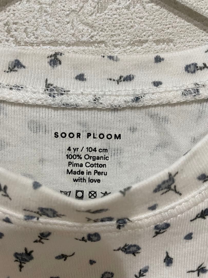 SOOR PLOOM 4y 花柄パフスリーブTシャツ