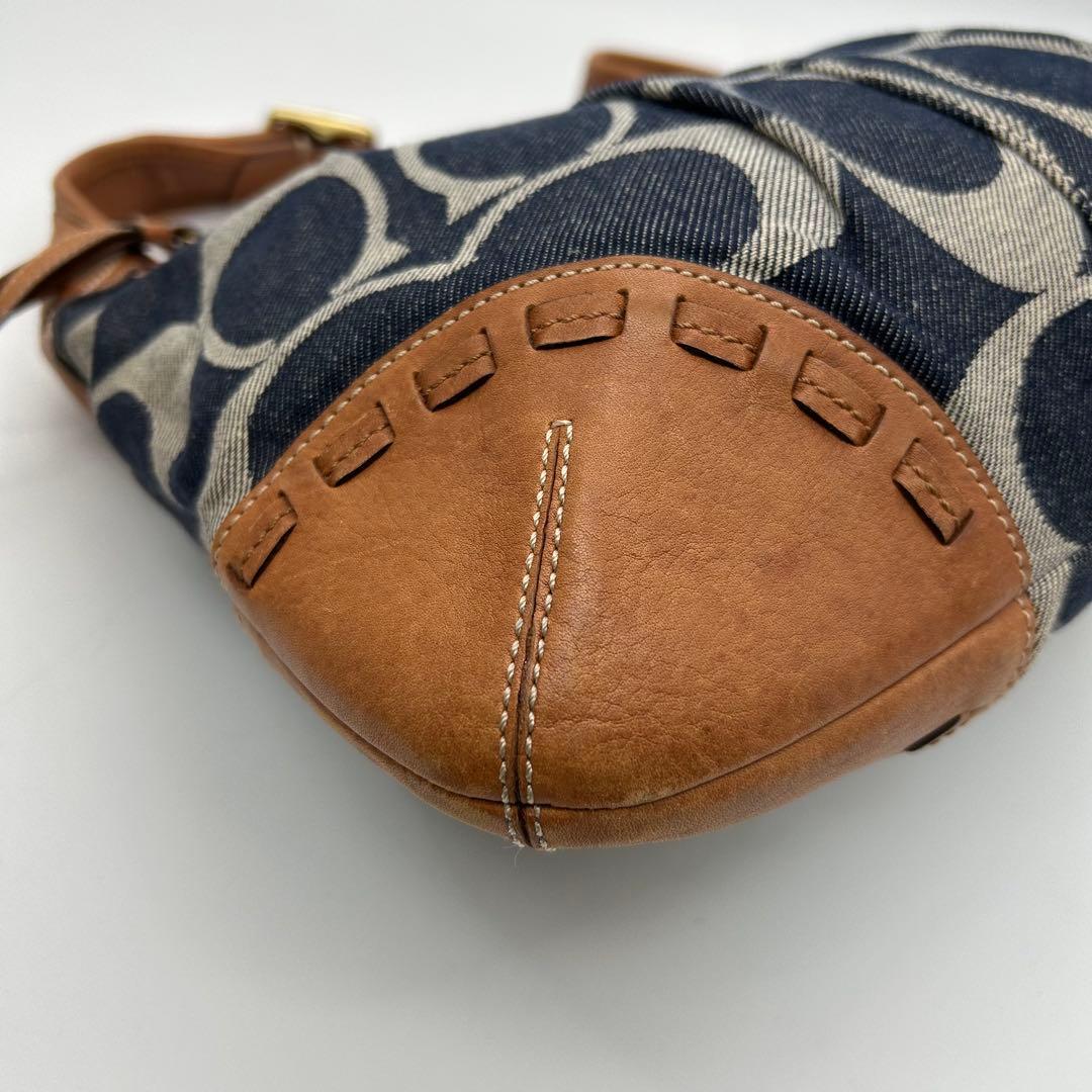 バッグ Coach Shoulder Bag Denim Signature Y2k